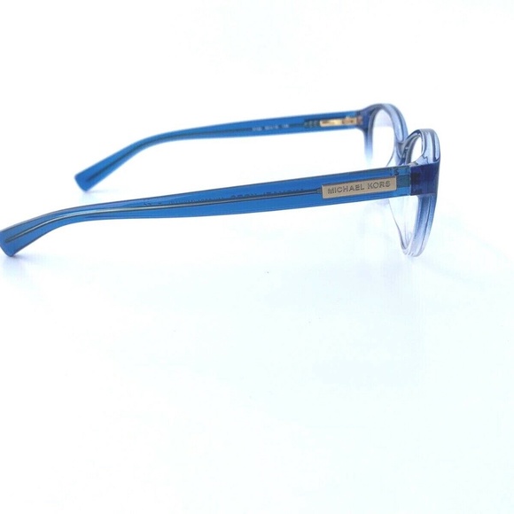 New Michael Kors Frames Blue Clear Acetate Eyeglasses Cat Eye MK8021 3122 50 mm - Picture 10 of 15